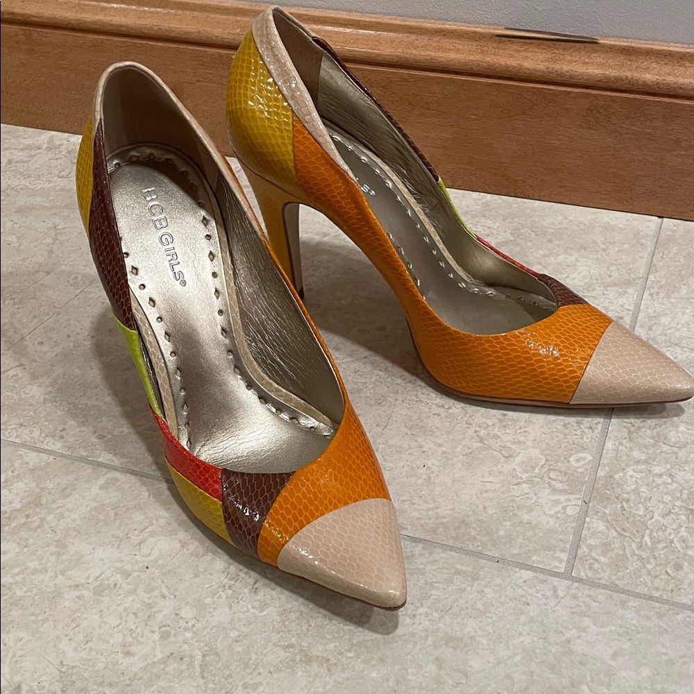 EUC BCBGirls multicolor High Heels